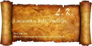 Laczuska Kálmán névjegykártya